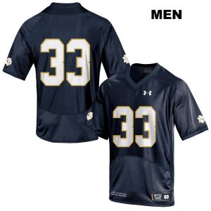 Notre Dame Fighting Irish Men's Keenan Sweeney #33 Navy Under Armour No Name Authentic Stitched College NCAA Football Jersey EUK2299TX